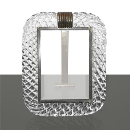 Barovier e Toso - Cornice portafoto torchon in vetro di Murano