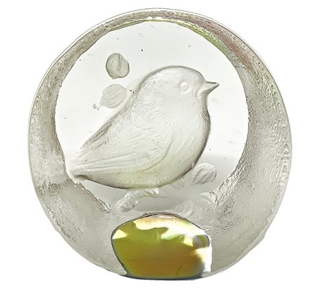 Fermacarte raffigurante usignolo.