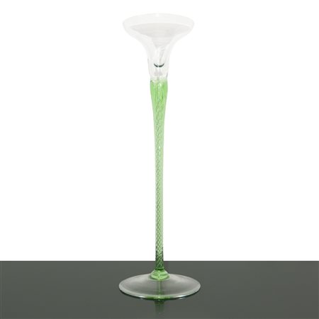 La Murrina - Portacandele in vetro a calice con stelo in vetro verde