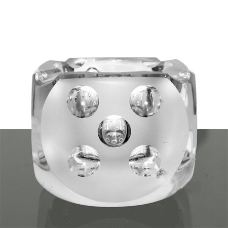 Spode Crystal - Posacenere in vetro molato a forma di dado