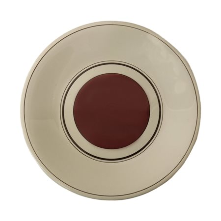 Richard Ginori - Piatto da muro con cerchio bordeaux al centro, 20th century