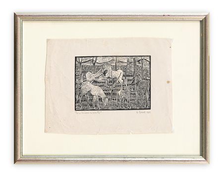 LUIGI SPACAL (1907-2000) - Cavalli in libertà, 1941