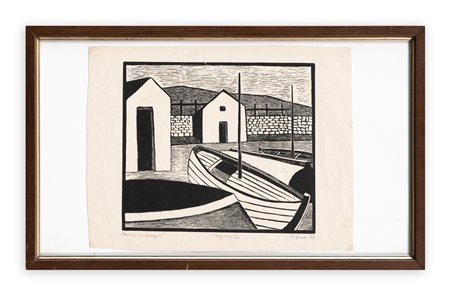 LUIGI SPACAL (1907-2000) - Barche in spiaggia, 1947