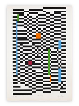 MARIO NIGRO (1917-1992) - Tavola N.5 - Progetto per un pannello a scacchi bianchi e neri, 1950-1983