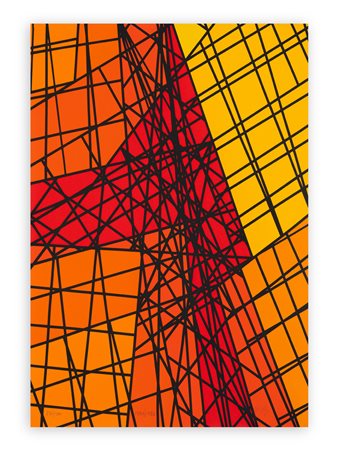 MARIO NIGRO (1917-1992) - Tavola N.7 - Tensioni reticolari: tempo e spazio-simultaneità di elementi in lotta, 1954-1983