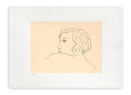 GIORGIO DE CHIRICO (1888-1978) - Profilo di donna, 1971