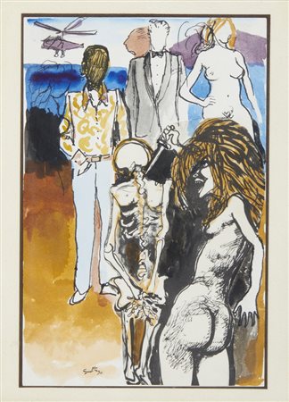 GUTTUSO RENATO (1912 - 1987) - SENZA TITOLO (ANNI '80).
