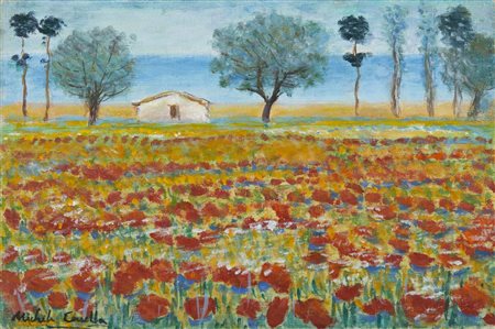 CASCELLA MICHELE (1892 - 1989) - CAMPO DI PAPAVERI.