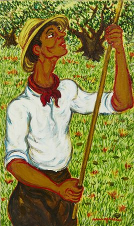 MIGNECO GIUSEPPE (1908 - 1997) - CONTADINO (ANNI '80).