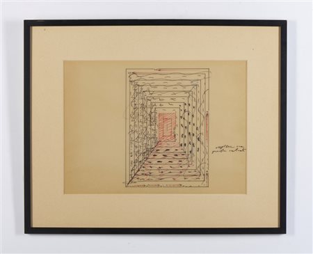 MERZ MARIO (1925 - 2003) - SCENDERE UNA GRANDE SCALINATA .