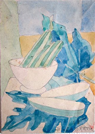 Felice Casorati Novara 1883 – Torino/Turin 1963 Natura morta, s.d. Acquerello...