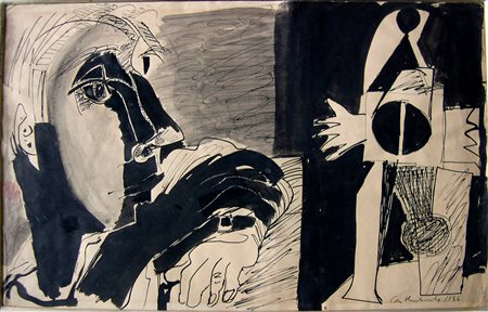 Ceri Richards Dunvant 1903 – Londra/London 1971 The Sculptor and his Object,...