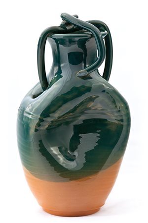 Antonio Recalcati Bresso 1938 Vaso, 1990 Ceramica smaltata, 37x20 cm Firmato...