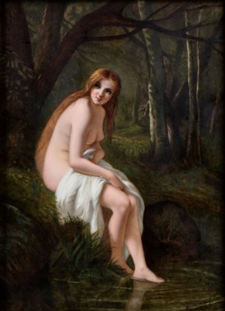 MARIE GABRIELLE LE MASQUERIER
(Caen XIX secolo)
<br>Ninfa al bagno