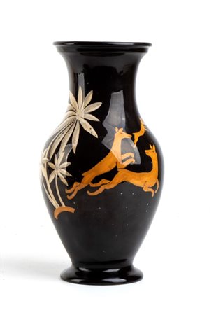 MANIFATTURA LA FENICE - ALBISOLA<br>Vaso con gazzelle