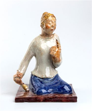 ALDO AJÒ
(Gubbio 1901 - 1982)
<br>La filatrice