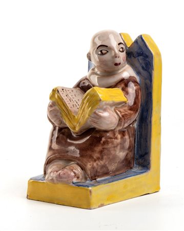 MANIFATTURA VIETRI<br>Monaciello in lettura, reggilibro