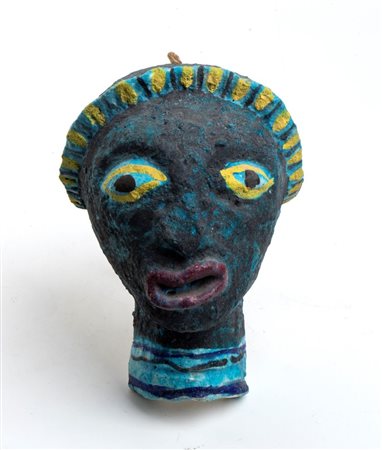 SALVATORE PROCIDA
(Vietri 1905 - 1965)
<br>Maschera murale con copricapo