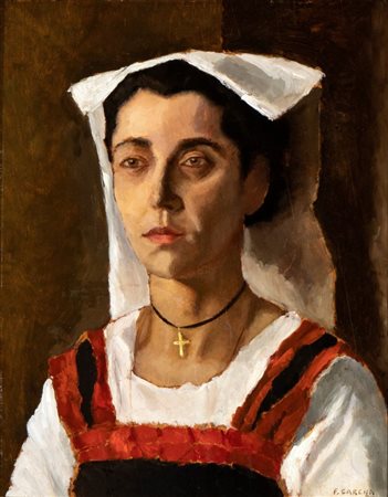 FELICE CARENA
(Cumiana 1879 - Venezia 1966)
<br>Donna in costume romano