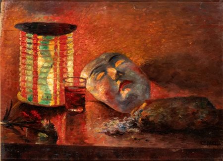 ANONIMO Natura morta con maschera