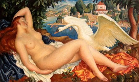 PAUL-THEOPHILE ROBERT
(Bienne 1879 - Neuchâtel 1954)
<br>Leda e il cigno