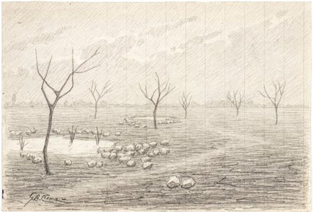 GIOVANNI BATTISTA CREMA
(Ferrara 1883 - Roma 1964)
<br>Campagna ferrarese