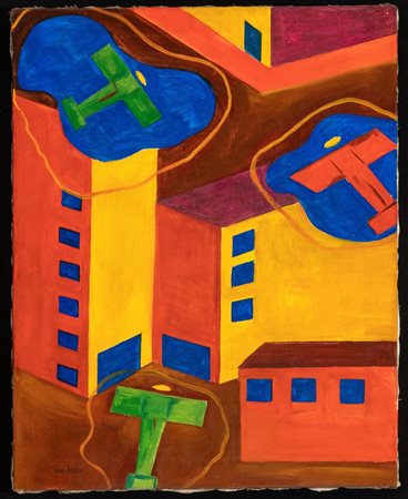 UGO POZZO
(Torino 1900 - Parma 1981)
<br>Aerei sulla città