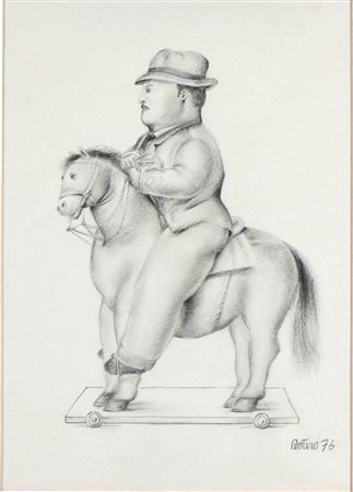 FERNANDO BOTERO
(Medellín 1932 - Monaco 2023)
<br>Hombre a caballo