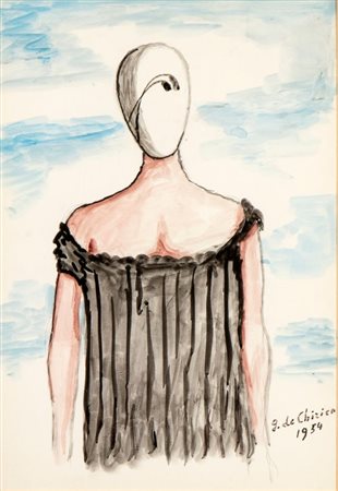 GIORGIO DE CHIRICO
(Volo 1888 - Roma 1978)
<br>Ritratto della madre