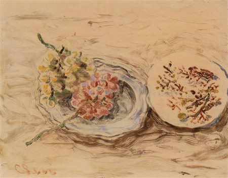 CARLO LEVI
(Torino 1902 - Roma 1975)
<br>Natura morta con uva