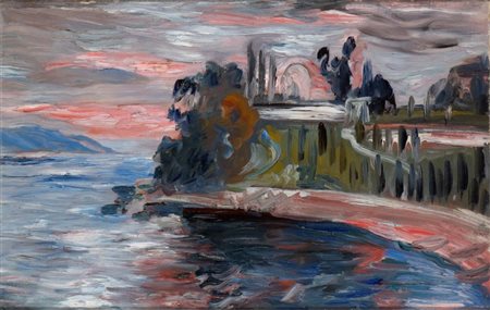 CARLO LEVI
(Torino 1902 - Roma 1975)
<br>Paesaggio al tramonto