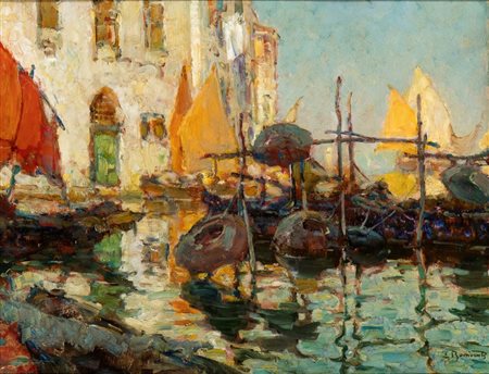 EUGENIO BONIVENTO
(Chioggia 1880 - Milano 1956)
<br>Veduta veneta