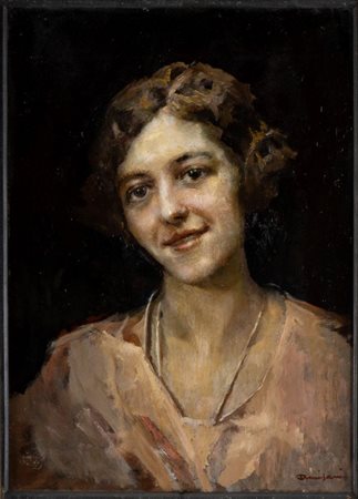GIUSEPPE AMISANI
(Mede Lomellina 1881 - Portofino 1941)
<br>Ritratto femminile