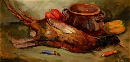 AMERIGO BARTOLI NATINGUERRA
(Terni 1890 - Roma 1971)
<br>Natura morta con fagiano