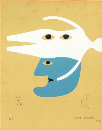 VICTOR BRAUNER
(Piatra Neamt 1903 - Parigi 1966)
<br>Composizione