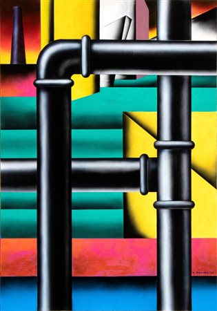 VINCENZO MAUGERI
(Catania 1961)
<br>Tubi nel porto