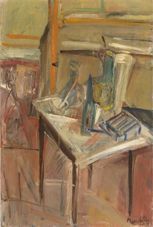 Pompilio Mandelli (Luzzara 1912 - Bologna 2006), “Natura morta”, 1949.