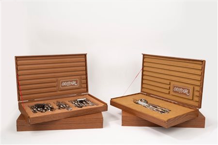 Miguel Berrocal (Villanueva de Algaidas 1933 - Antequera 2006)  - Servizio di posate per 6 persone, 1976