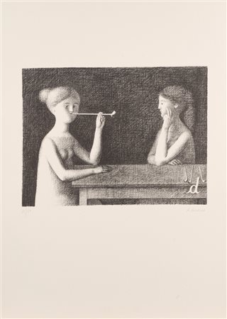 Antonio Bueno (Berlino 1918 - Fiesole 1984)  - Amiche al banco