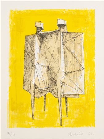 Lynn  Chadwick (Londra 1914 - Stroud 2003)  - 2 Figures, 1968