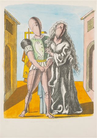 Giorgio de Chirico (Volos 1888 - Roma 1978)  - Ettore e Andromaca II, 1969