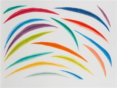 Piero Dorazio (Roma 1927 - Perugia 2005)  - Immuni (dalla cartella Elogio a Baudelaire), 1992