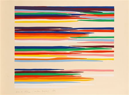 Piero Dorazio (Roma 1927 - Perugia 2005)  - Linee colorate alternate, 1975