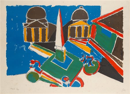 Tano Festa (Roma 1938 - 1988)  - Piazza del Popolo