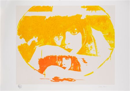 Giosetta Fioroni (Roma 1932)  - Doppio liberty giallo-arancio