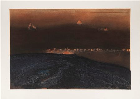 Piero Guccione (Scicli 1935 - Modica 2018)  - Lava dell'Etna