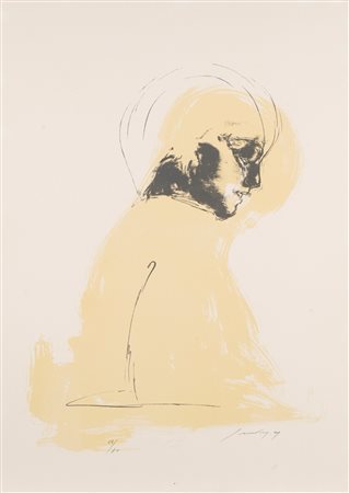 Piero Guccione (Scicli 1935 - Modica 2018)  - Profilo, 1971