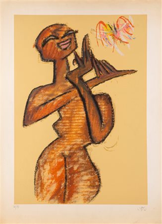 Roberto Sebastian Matta (Santiago Del Cile  1911 - Civitavecchia 2002)  - Nudo di donna