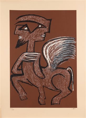 Roberto Sebastian Matta (Santiago Del Cile  1911 - Civitavecchia 2002)  - Centauro alato