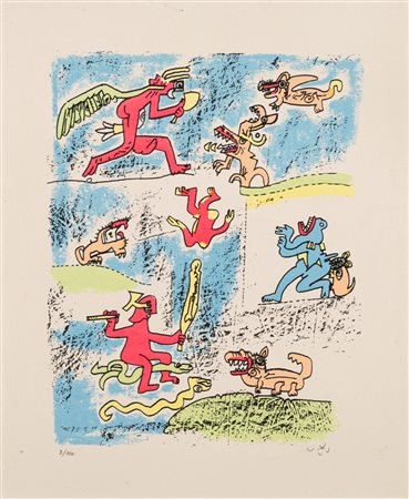 Roberto Sebastian Matta (Santiago Del Cile  1911 - Civitavecchia 2002)  - Senza titolo